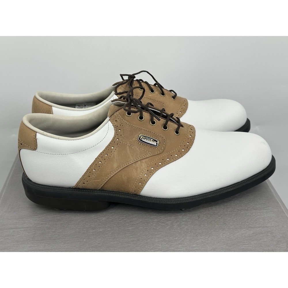 Footjoy Dryjoys Golf Shoes Aquaflex Leather Traction Waterproof Men's Size 10.5 - Picture 10 of 16